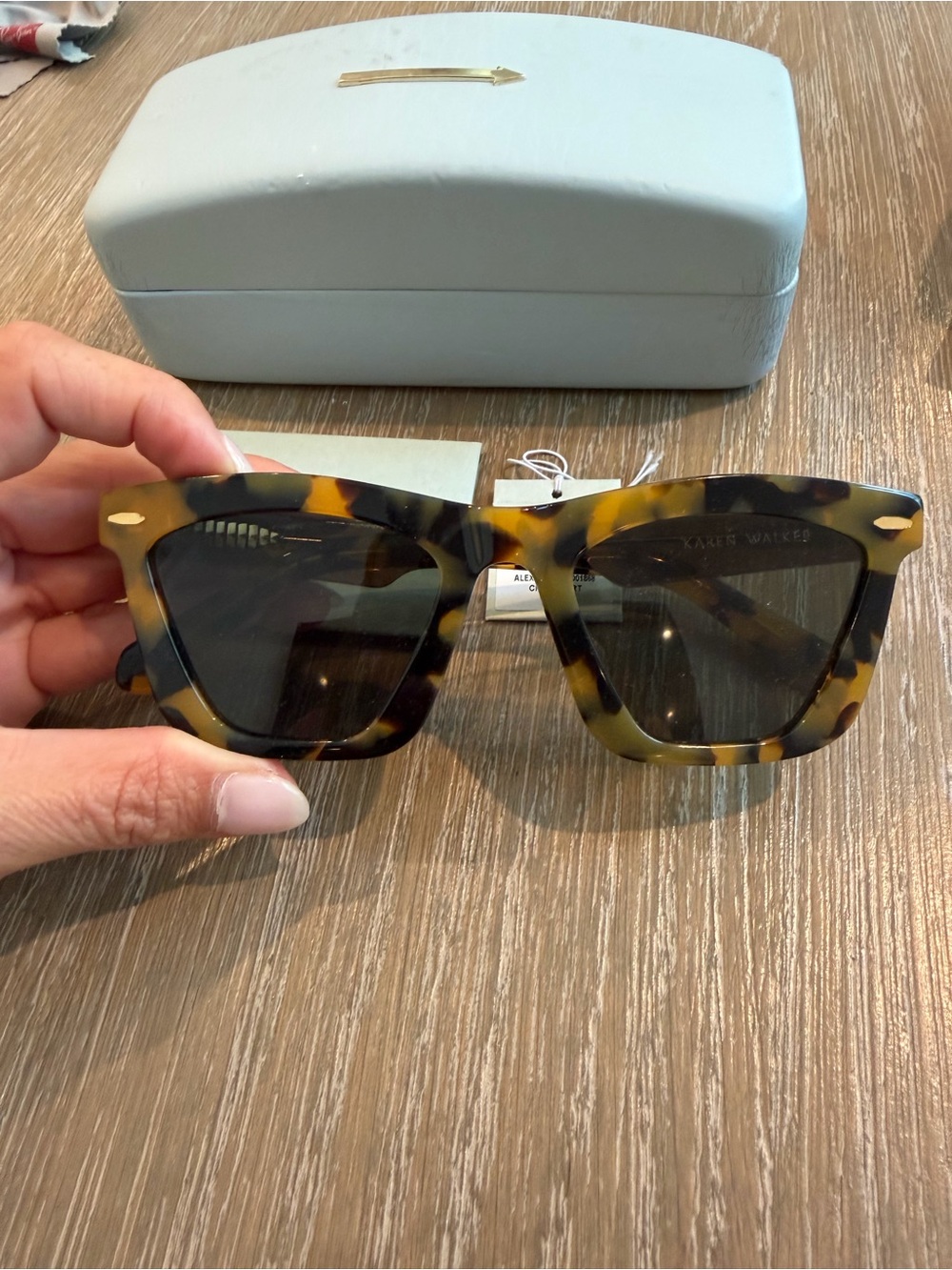Karen Walker Womens Tortoiseshell Sunglasses - Brown Lens